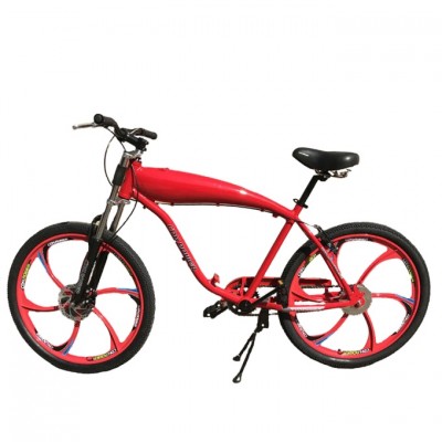 26 Inch complete Gas Bike with Red 2.4L Gas Frame  and red wheel